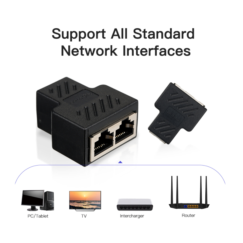 Bảng giá Đầu Nối Bộ Chia RJ45 1 Đến 2 Cổng Cái Bộ Chia Ổ Cắm Cáp Ethernet LAN CAT 5/CAT 6/CAT 7 Bộ Định Tuyến Máy Tính Xách Tay PC Liên Hệ Phích Cắm Mô-đun Phong Vũ