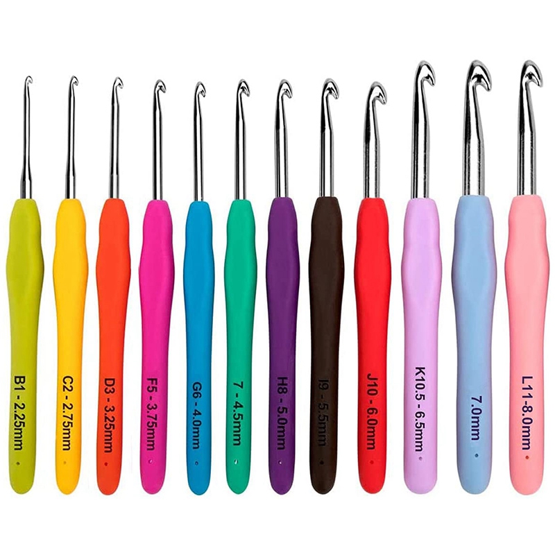 23 Pieces Tunisian Crochet Hooks Set 310 mm Cable Bamboo Knitting