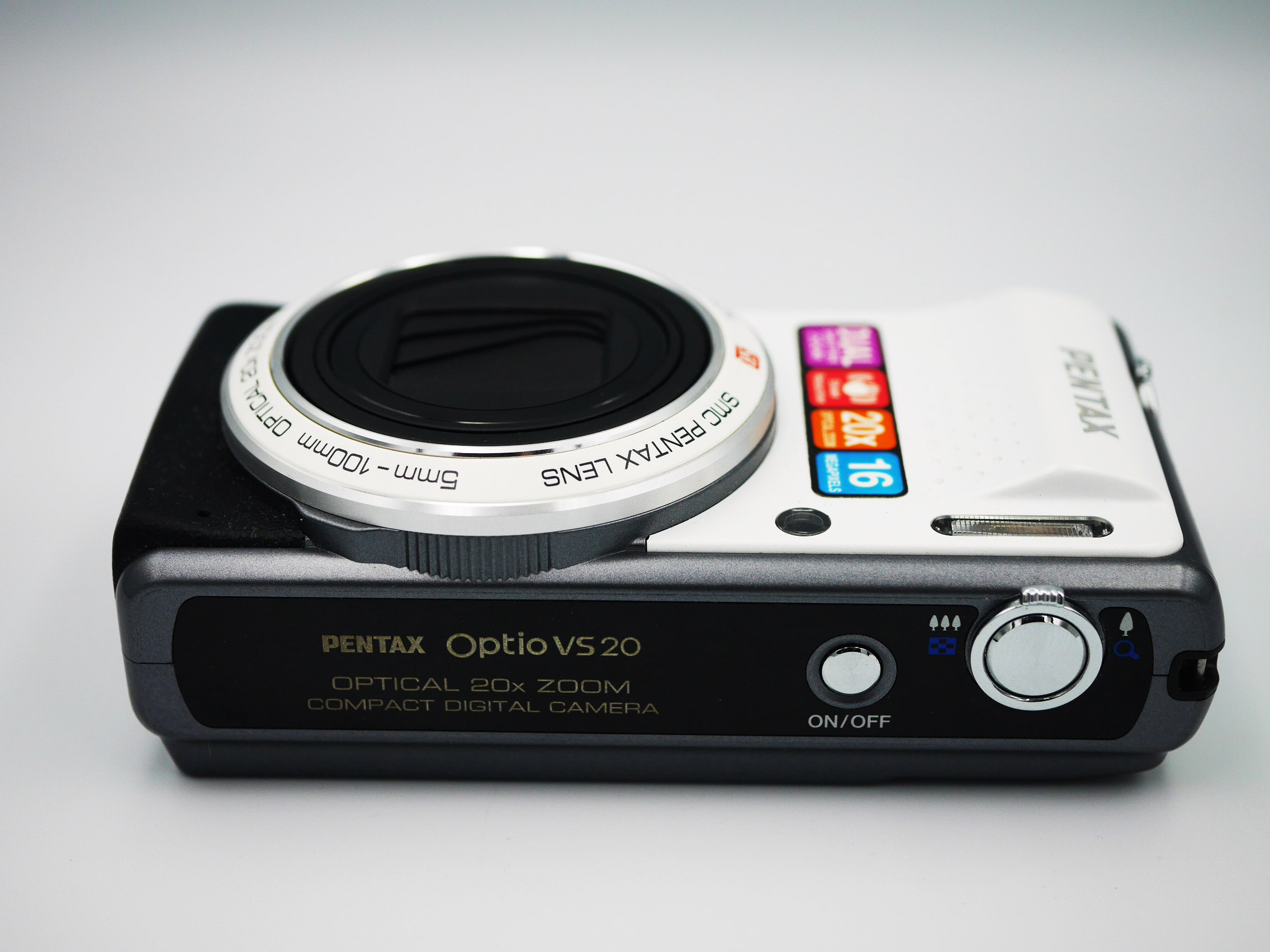Vs20 Image Pentax Optio VS20 Brilliant White Travel-Zoom Digital Camera in Box 28 ...