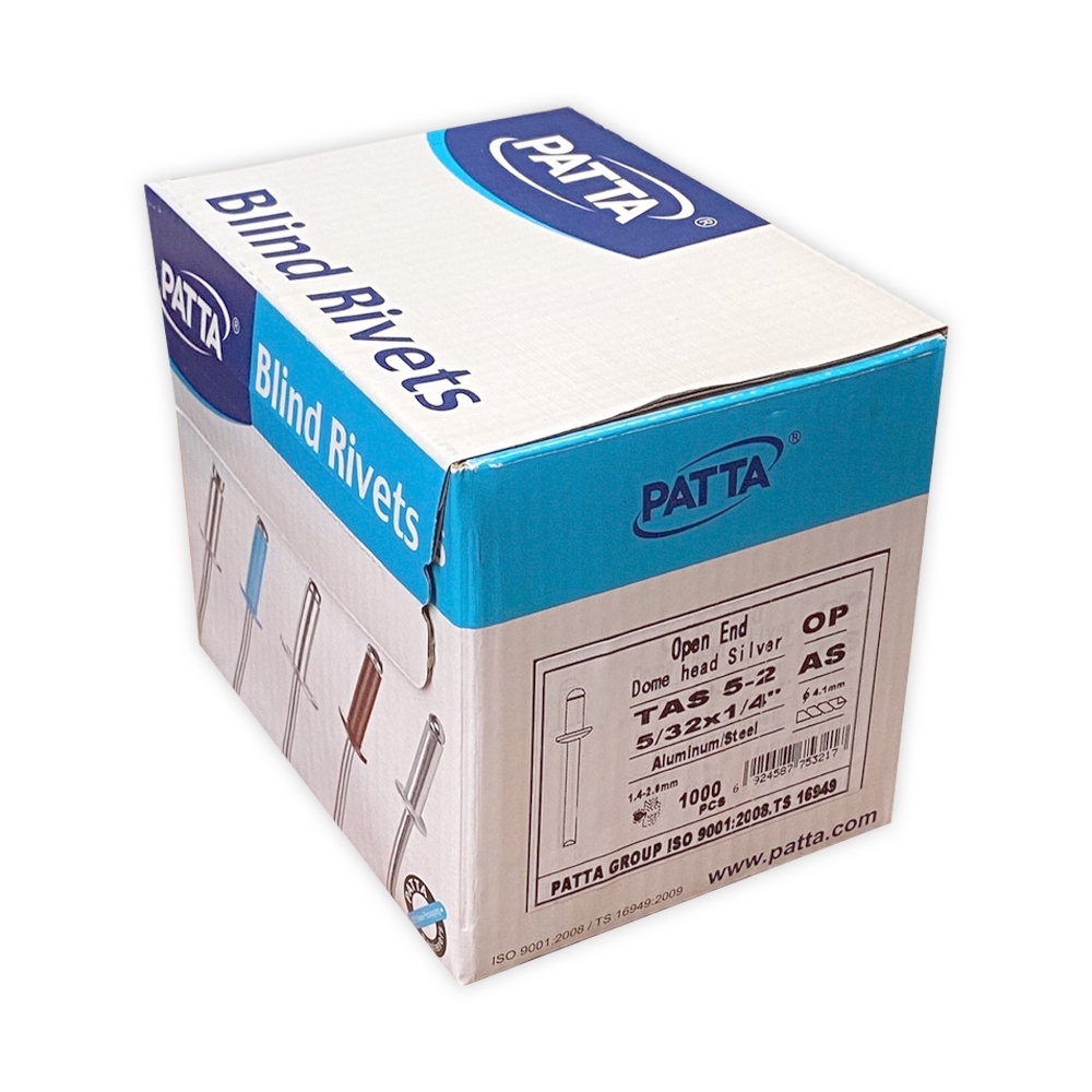 รีเวท เบอร์ 5-2 อลูมิเนียม กล่องละ 1000 ตัว ยี่ห้อ PATTA ดอกรีเวท ตะปู ...