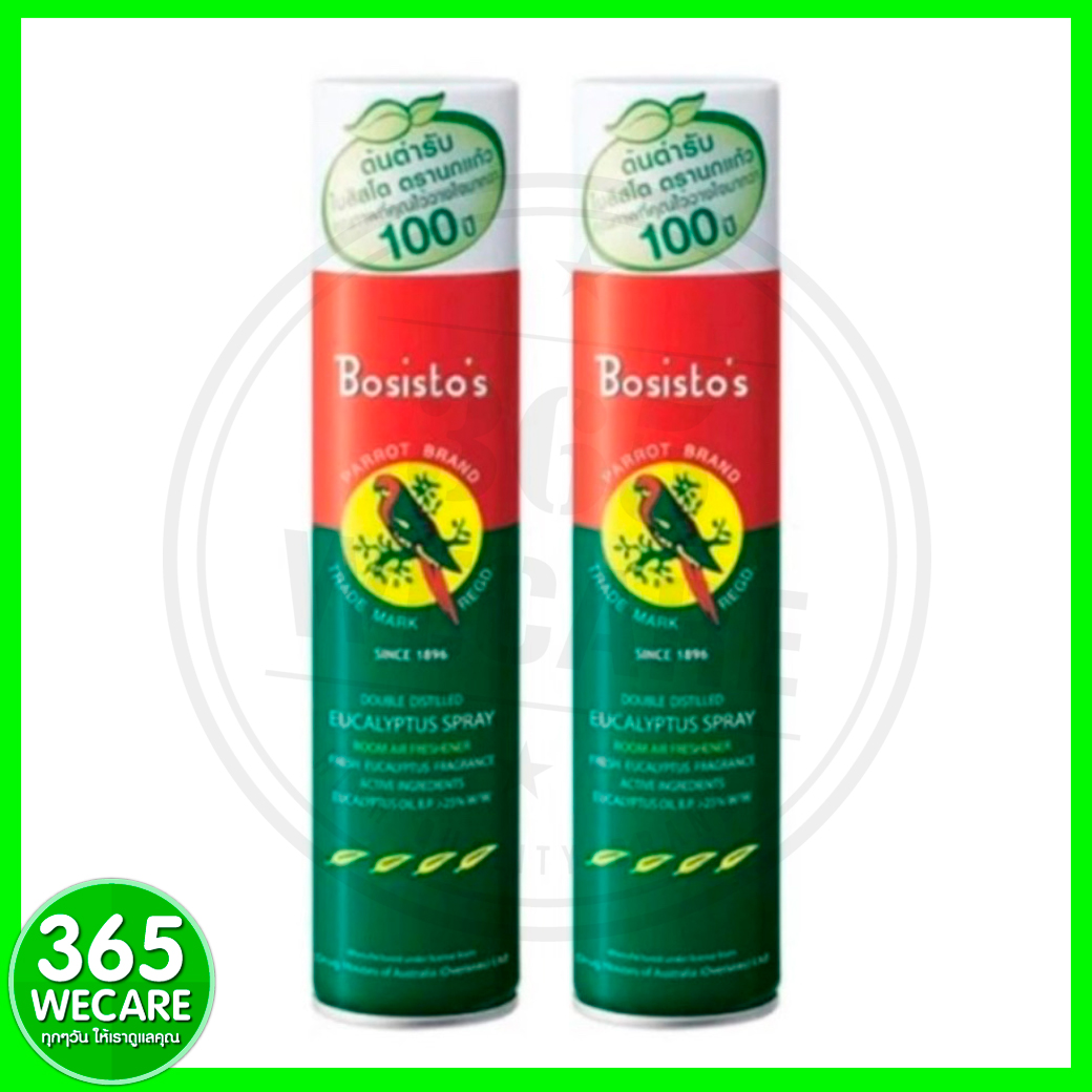 แพ็คคู่ BOSISTOS EUCALYPTUS SPRAY 300 cc. กำจัดกลิ่นไม่พึงประสงค์ และลบคราบรอยเปื้อน สเปรย์ยูคาลิปตัส โบสิสโต ตรานกแก้ว สเปรย์จากธรรมชาติ มีกลิ่นหอม