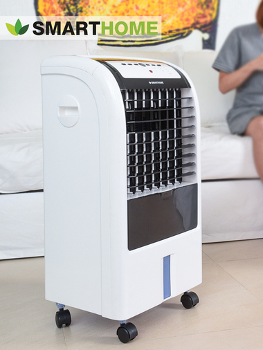 SMARTHOME พัดลมไอเย็น รุ่น : SAC-1055 ขนาด10 ลิตร  มีระบบกรองฝุ่นละอองทำให้อากาศสะอาด บริสุทธิ์ ควบคุมด้วยรีโมทคอนโทรล รับประกันคุณภาพ 1 ปี