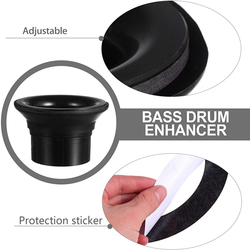 Bass Drum Enhancer ABS Rubber Bass Drum Kick Enhancer with Black Port