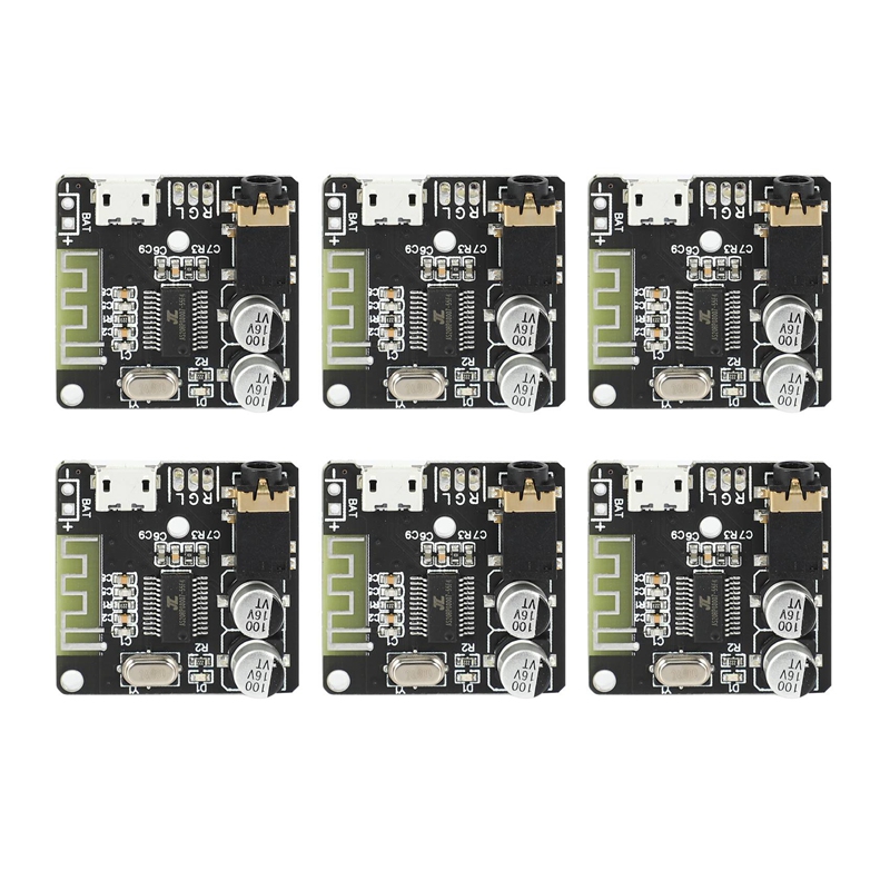 6Pcs VHM314 V.20 Bluetooth Audio Receiver Board Bluetooth 5.0 Mp3