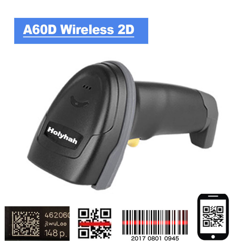 Portable Barcode Scanner Wireless Data Matrix Reader Bar Pistool Multi ...