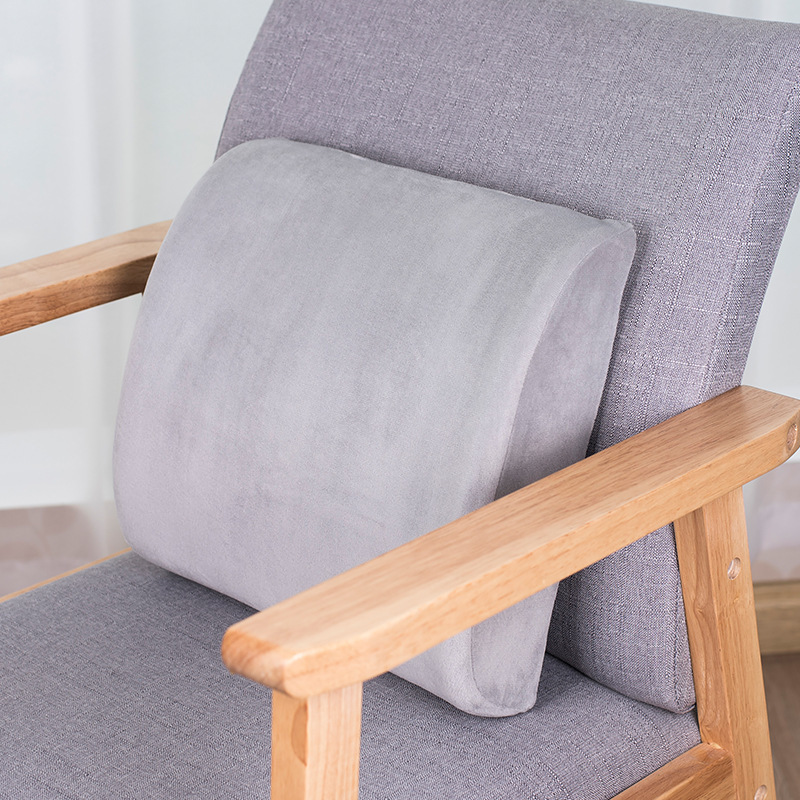 Plush Lumbar Cushion Memory Foam Office Household Sofa Backrest Pillows