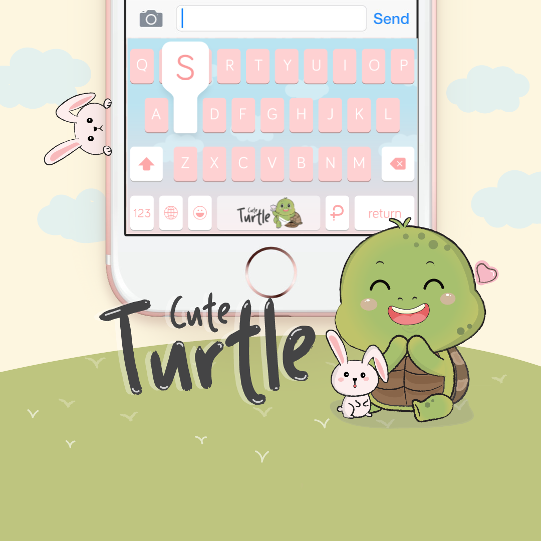 Turtle Cute. Keyboard Theme⎮(E-Voucher) for Pastel Keyboard App