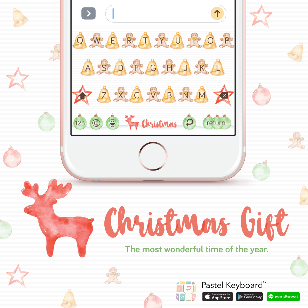 Christmas Gift Keyboard Theme⎮(E-Voucher) for Pastel Keyboard App