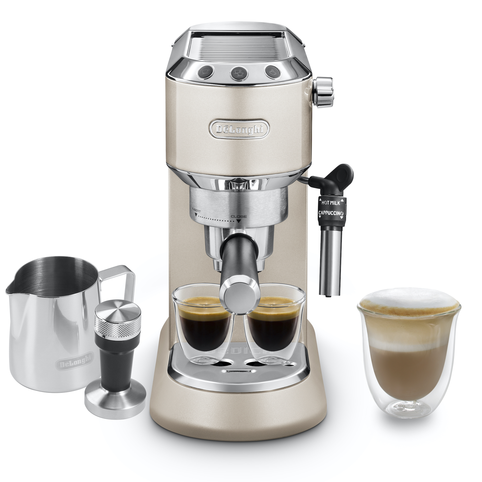 De'Longhi เครื่องชงกาแฟเอสเพรสโซ่ Dedica รุ่น EC785.BG แถมฟรี!!! ที่อัดกาแฟ และ เหยือกตีฟองนม