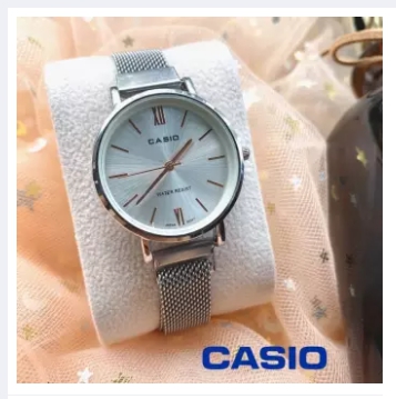 นาฬิกาข้อมือ นาฬิกาCASIOสายเลสแบบแม่เหล็ก ขนาด 36 mm พร้อมกล่องสวยตรงปก สินค้ามีถุงผ้า ถ่านสำรองแถมค่ะ