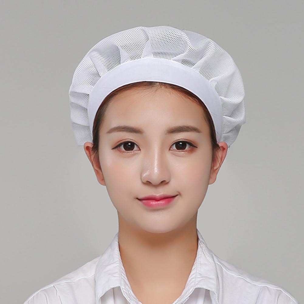 Uni Breathable Adjustable Mesh Cap Factory Worker Kitchen Cooking Chef ...