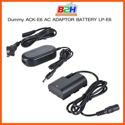 SALE " อะแดปเตอร์ AC ใช้แทนแบตเตอรี่ Dummy Battery ACK-E6 AC Adapter Battery LP-E6 for Canon 5DS 5DIV 7DII 80D