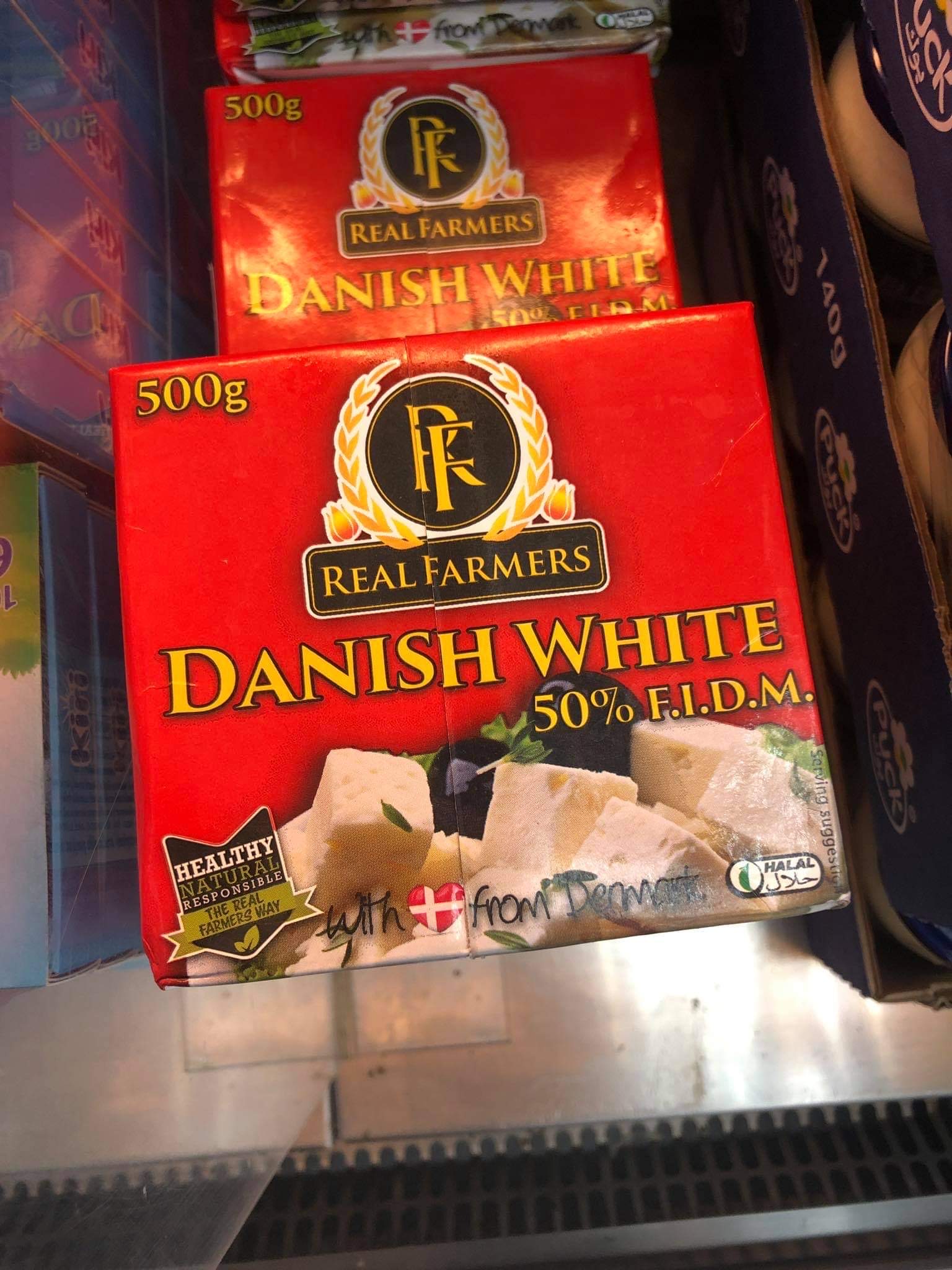 Danish white cheese real farmers