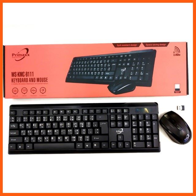 ลดราคา นิยม! Primaxx ชุดคีบอร์ดเมาส์ไร้สาย Wireless Keyboard Mouse Set รุ่น WS-KMC-8111 ขายดี! #ค้นหาสินค้าเพิ่ม สายสัญญาณ HDMI Ethernet LAN Network Gaming Keyboard HDMI Splitter Swithcher เครื่องมือไฟฟ้าและเครื่องมือช่าง คอมพิวเตอร์และแล็ปท็อป