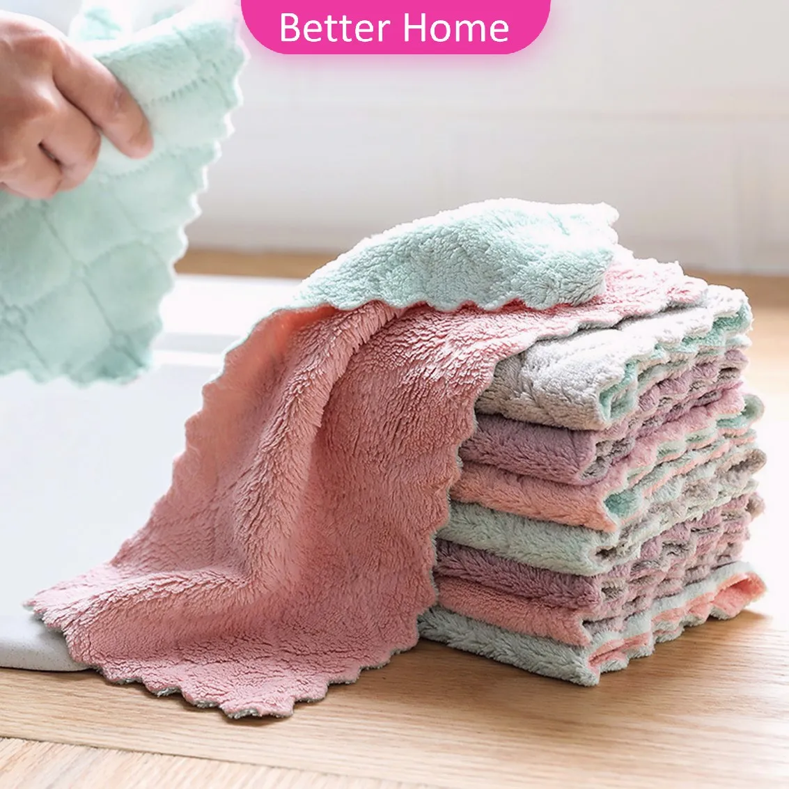 ผ้าอเนกประสงค์  ผ้าเช็ดจาน ผ้าไมโครไฟเบอร์ Clean Cloths