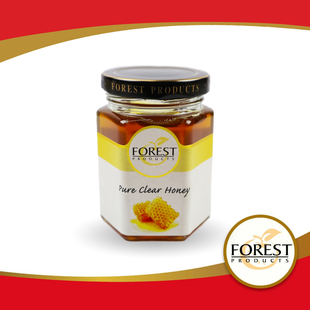 น้ำผึ้งจากดอกลำไย (Pure Clear Longan Honey) 100%ตรา Forest Products