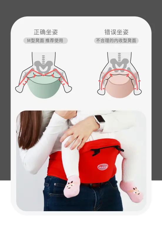 ภาพสินค้าBaby-boo เป้อุ้มเด็กนั่ง Hip seat 2 in 1 สะพายหน้า-หลัง ให้ลูกน้อยนั่งสบาย จากร้าน Baby-boo บน Lazada ภาพที่ 7