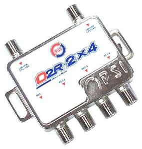 มัลติสวิตช์ ตัวแยกสัญญาณ จานดาวเทียม รับชม 4 จุด เข้า 2 ออก 4 รุ่น D2R-2x4