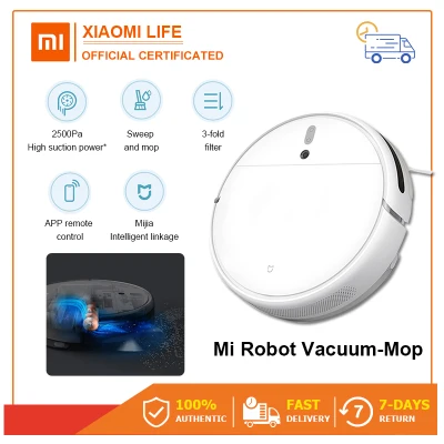 {ผ่อน 0%} Xiaomi Mi Robot Vacuum Mop - Global Version หุ่นยนต์ดูดฝุ่นอัจฉริยะ (รับประกันศูนย์ไทย 1 ปี)