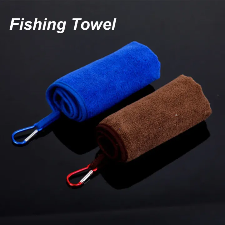 Clothing Wipe Hands Towels Fishing Towel with Climbing Carabiner Absorbent