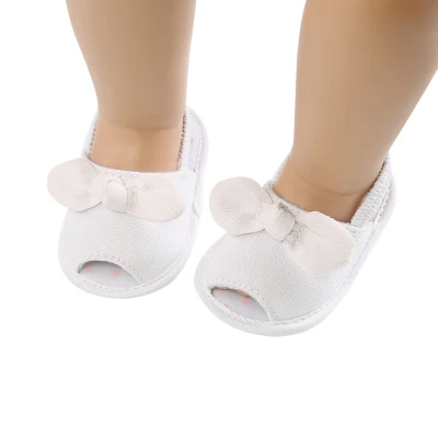 ( childrenhouse) Newborn Kids Baby Girls Boys Soft Sole Shoes Bow-knot Sandal Soft Crib Shoes Sandles 0-18M