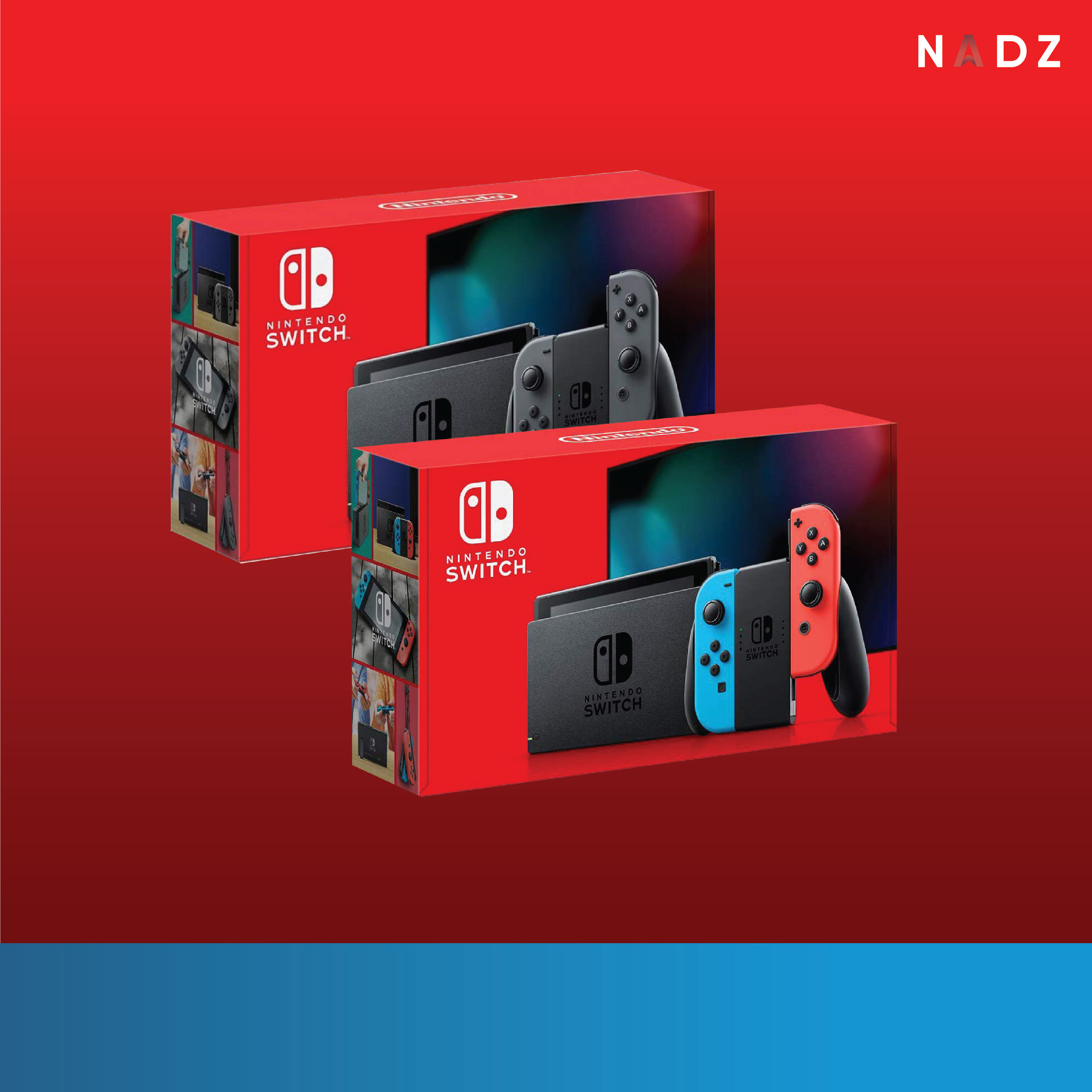 [ สินค้าพร้อมส่ง ]Nintendo Switch Console (V.2) - Neon รุ่นเพิ่มแบต ประกัน Maxsoft ตัวเครื่อง 1 ปี อุปกรณ์ 3 เดือน