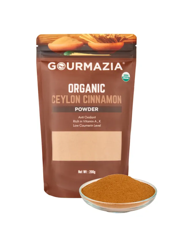 ภาพหน้าปกสินค้าอบเชย ผงอบเชยแท้ Organic Ceylon Cinnamon Powder บรรจุถุงซิปล็อค 200g Cooking & Smoothies 100% Raw from Sri Lanka Resealable Kraft Bag ผงอบเชย cinnamon จากร้าน GOURMAZIA บน Lazada
