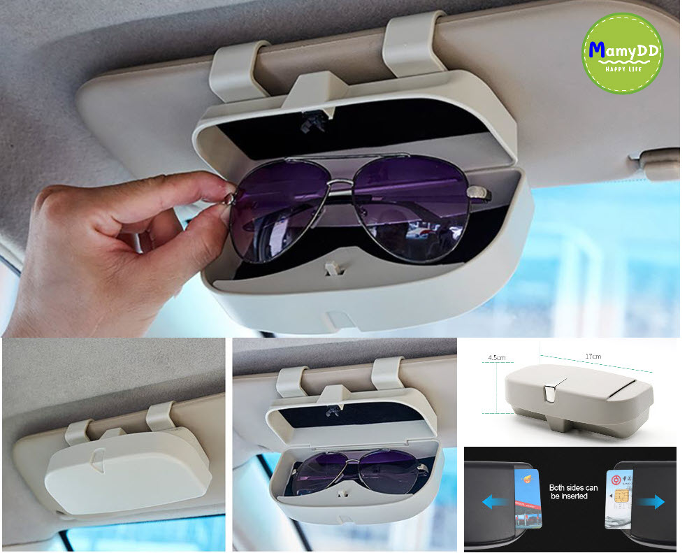 ที่เก็บแว่นตาในรถ ที่เก็บแว่นตากันแดดในรถยนต์ กล่องเก็บแว่น กล่องแว่นตา น้ำหนักเบา กะทัดรัด กล่งใส่แว่นตาในรถยนต์