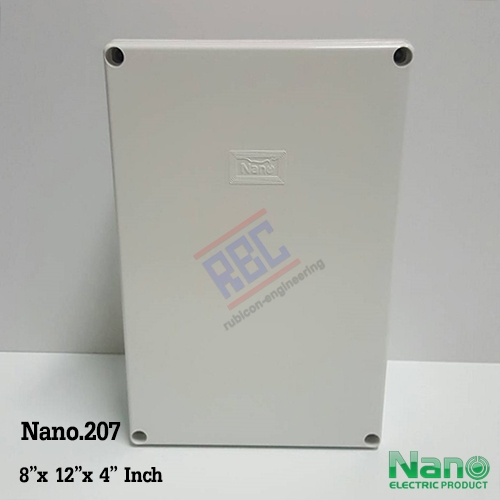 กล่องพลาสติกกันน้ำ NANO-207W ขนาด 8x12x4