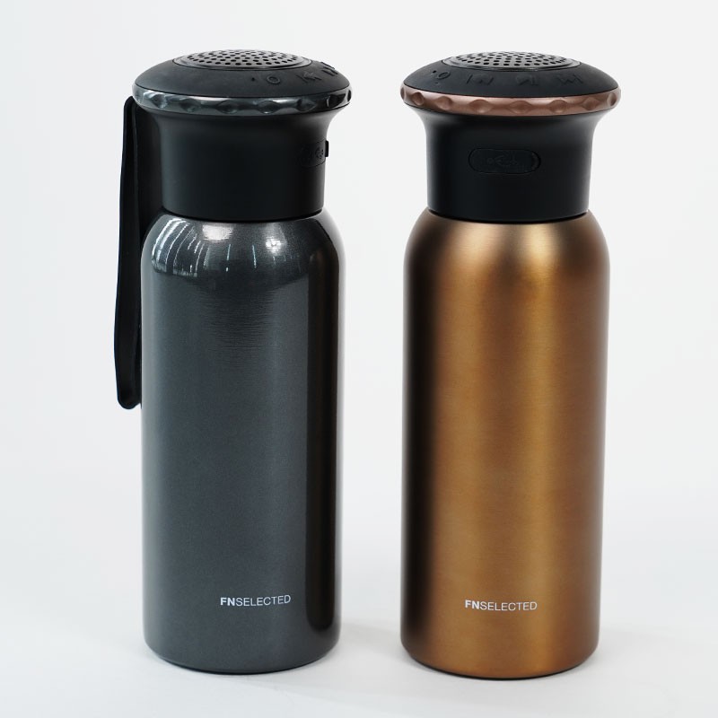 FN แก้วน้ำสแตนเลส ติดลำโพงบลูทูธ แก้วน้ำติดลำโพง BOTTLE WITH BLUETOOTH SPEAKER