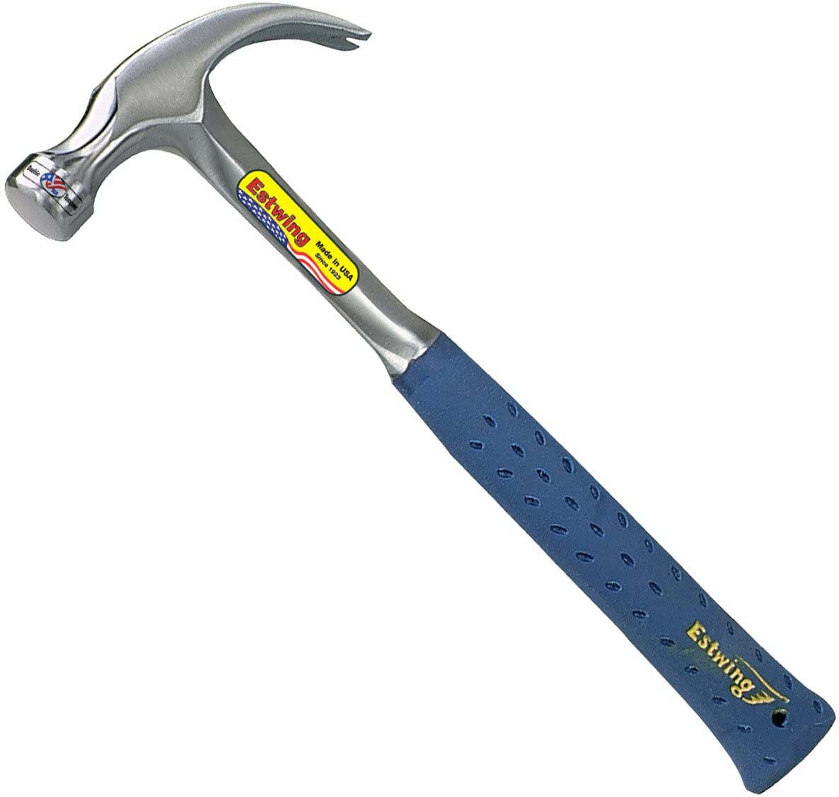 Estwing Hammer - Made in USA ค้อนผลิตในสหรัฐอเมริกา ทำจากเหล็กท่อนเดียว ด้ามจับลดแรงกระแทก Shock Absorber Grip & Smooth Face 16 oz Curved Claw ของแท้คุณภาพสูง Authentic High Quality