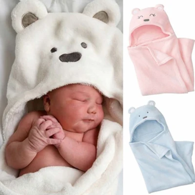 Hood Bath Towel for Kids Baby Bathrobe Cute Animal Towel Cartoon Baby Stuff Blanket Kids Hooded Bathrobe Toddler Baby Bath Towel