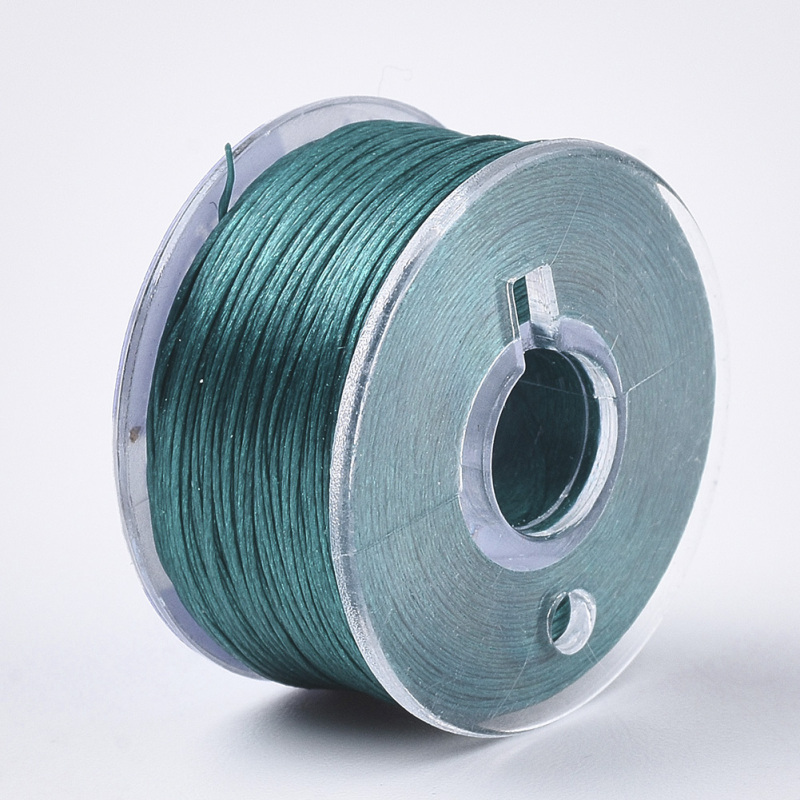 Beebeecraft 1 Roll 0.1mm Polyester Bead String Cord Each 50 Yards Multi Colors for Jewelry Making Bracelet Beading Thread
