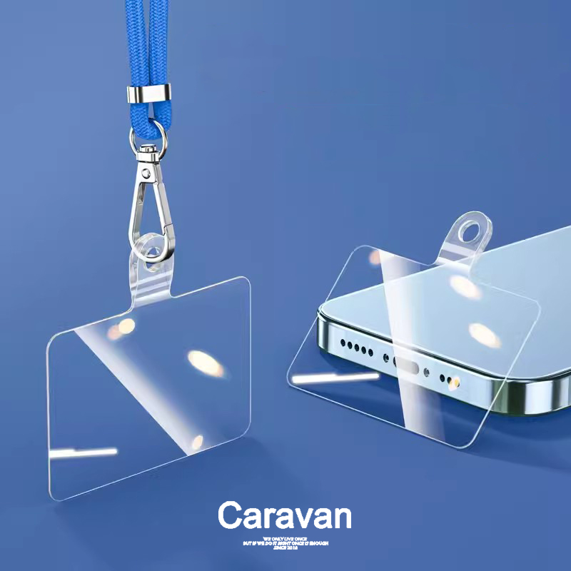Caravan Crew Transparent Clear Lanyard Clip Back Stickers เครื่องราง