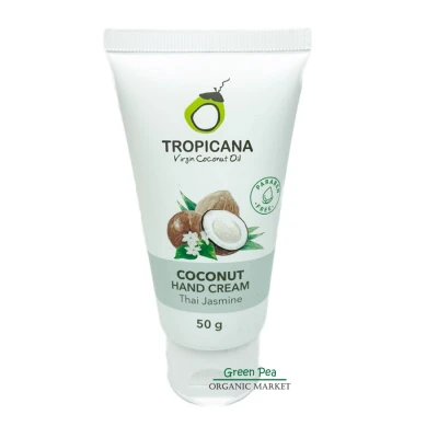 Tropicana , Coconut Hand cream , Jasmine 50g. Non Paraben