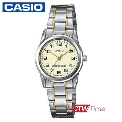 Casio Standard นาฬิกาข้อมือผู้หญิง สายสแตนเลส รุ่น LTP-V001SG-9BUDF - Silver