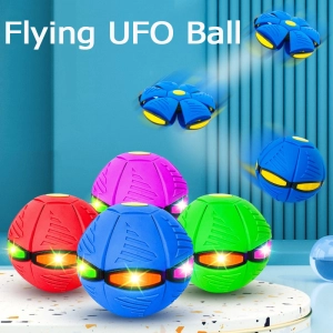 ภาพหน้าปกสินค้า【bingbin】Flying UFO Ball ลูกบอลจานบินวิเศษ กีฬากลางแจ้ง ลูกบอลแบน ลูกบอลเด้งผิดรูป ของเล่นบีบอัด ที่เกี่ยวข้อง