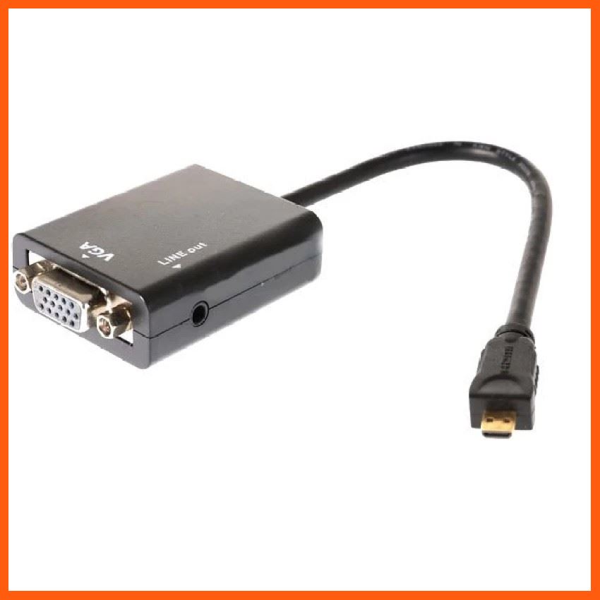 Best Quality สายแปลงสัญญาณ micro HDMI To VGAมีเสียงด้วย อุปกรณ์คอมพิวเตอร์ Computer equipment สาย USBอุปกรณ์ไฟฟ้าElectrical equipment โคมไฟ The lamp อะไหล่คอมและเครื่องใช้ต่างๆ Computer parts and appliances