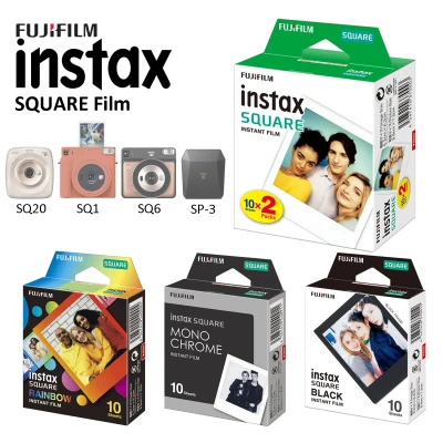 Instax SQUARE Film White-Rainbow-Black-B-W Edge Photo Paper For Fujifilm Instax SQ6 SQ10 SQ20 Hybrid Instant Camera - Share SP 3