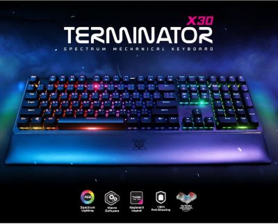 KEYBOARD NUBWO-X TERMINATOR X30 BLUE-SWITCH (BLACK)