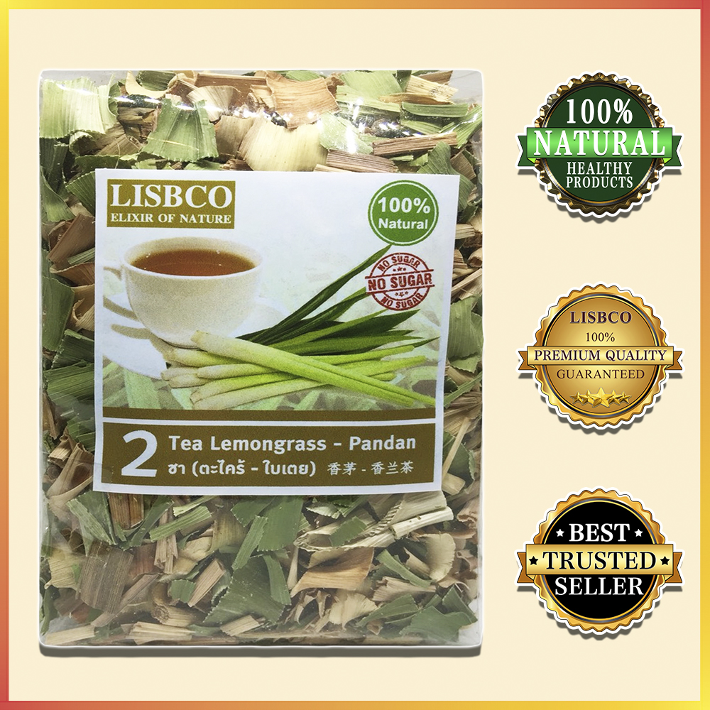 ชา ตะไคร้ - ใบเตย 2 Herbal Tea Lemongrass - Pandan 100 g