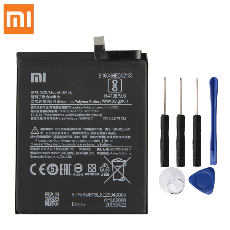 แบตเตอรี่ Xiaomi 9 mi 9 M9 mi 9 BM3L ของแท้แบตเตอรี่ 3300 mAh