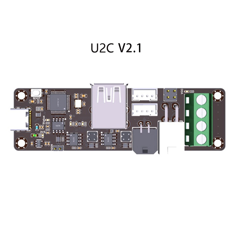 Bigtreetech u2c v2.1 adapter board supports can bus connection usb to can bus module, with 3 can output interface