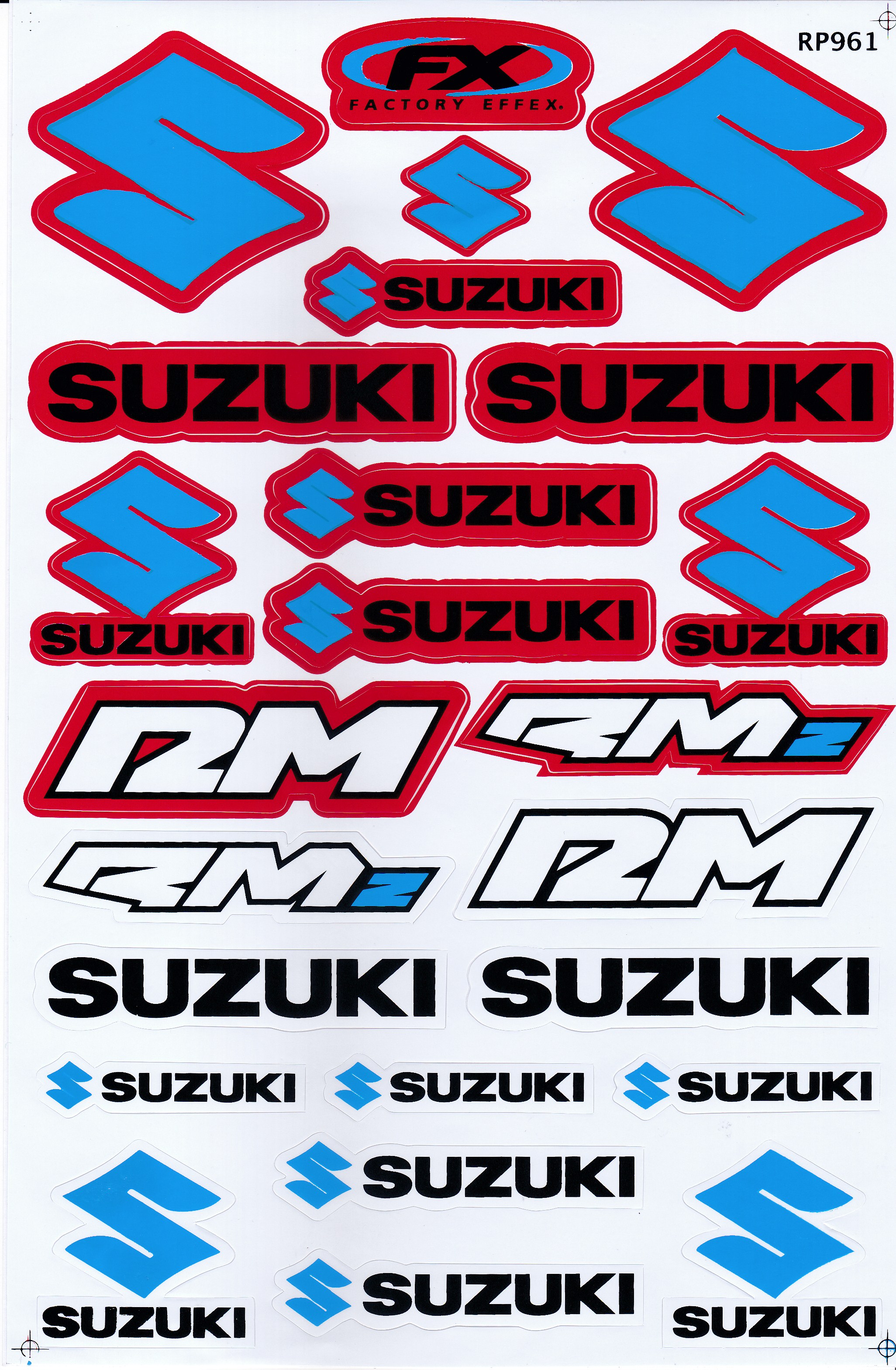 Hi eyesonme 1 แผ่น Suzuki สติกเกอร์เซ็ด สำหรับรถ มอเตอร์ไซค์ รถแข่ง บิ็กไบค์ Suzuki sticker set for Motorcycles Racing Sports Big Bike