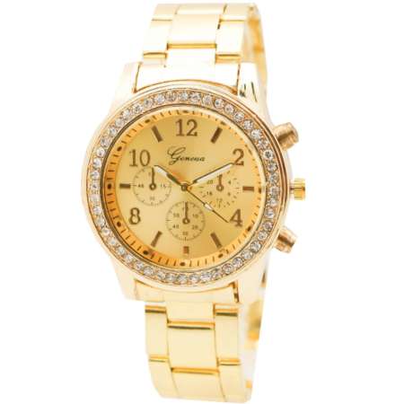 GENEVA นาฬิกาข้อมือ สายสแตนเลส ดีไซน์ Michael Kors หน้าปัดล้อมเพชร ดูเวลาง่าย รุ่น ZD-0042