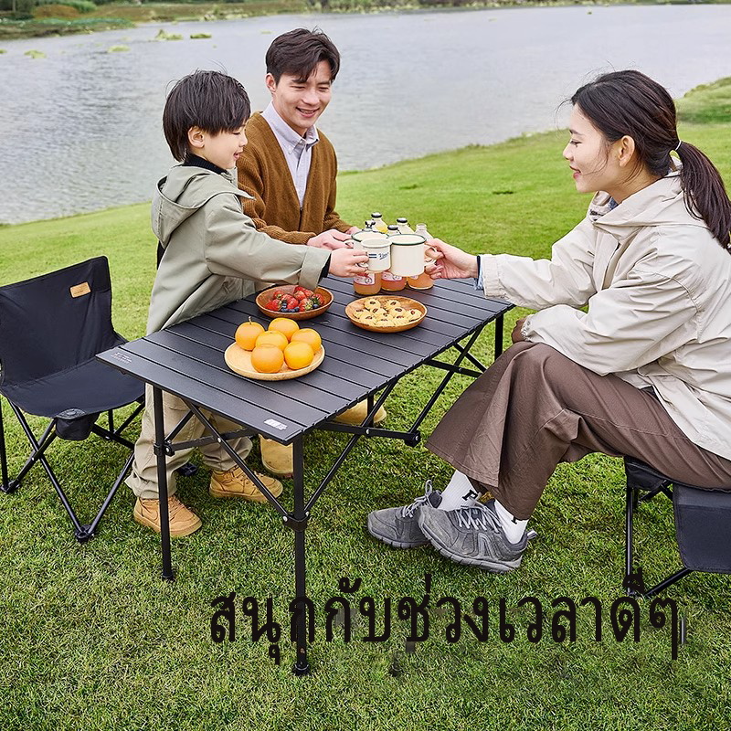 โต๊ะพับได้ โต๊ะพับแคมป์ปิ้ง Folding table แบบพกพ าเหล็ก กลางแจ้ง ในร่ม ...