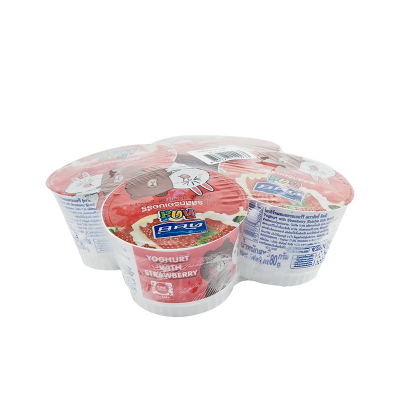 ดัชชี่ โยเกิร์ต รสสตรอว์เบอร์รี 80 กรัม x 4 กล่อง/Dutchy Yoghurt Strawberry Flavor 80 g. X 4 boxes