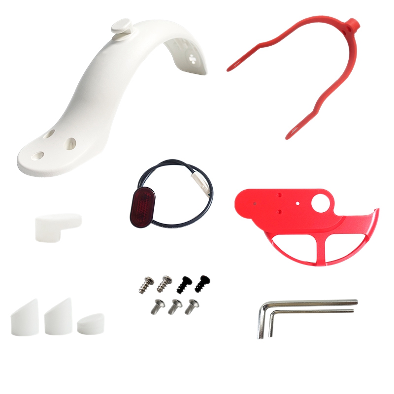 Scooter Mudguard Bracket Kit Scooter Mud Fender Shock Absorber Guard Taillight for Xiaomi M365 Pro Accessories