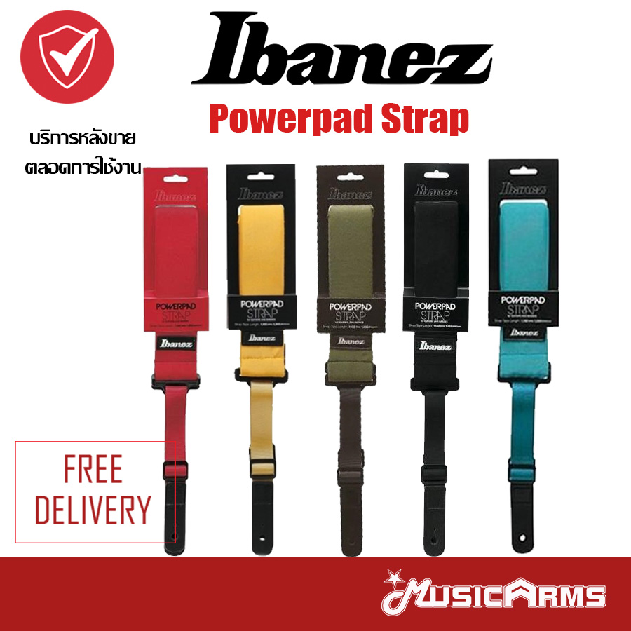 Ibanez Powerpad Strap สายสะพายกีตาร์ไฟฟ้า กีตาร์เบส Music Arms