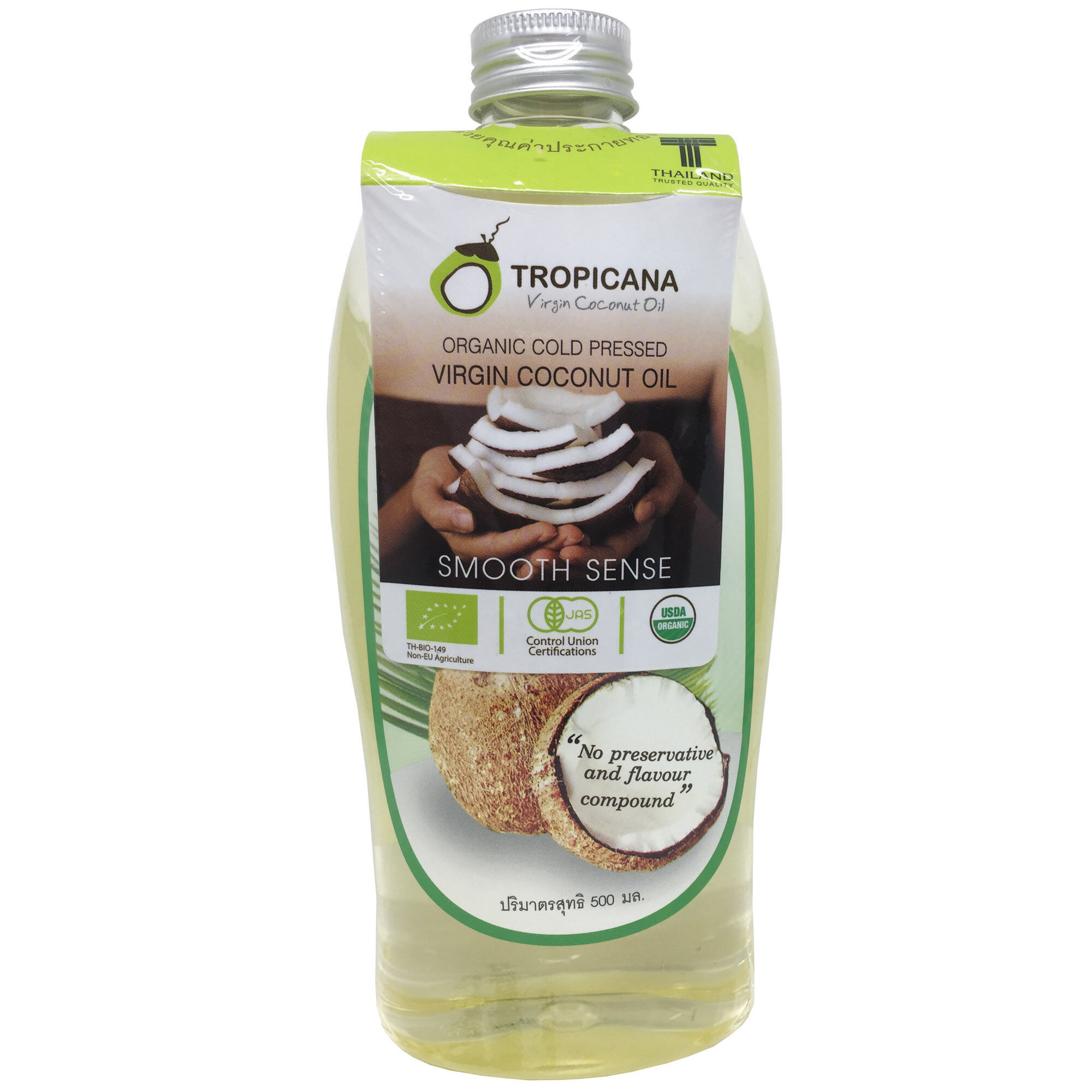 Tropicana น้ำมันมะพร้าวบริสุทธิ์สกัดเย็นออร์แกนิก ขนาด 500 ml.